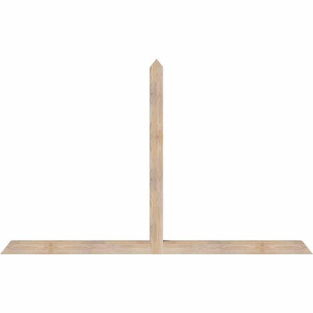 Ekena Millwork Portland Smooth Timber Gable Bracket, Douglas Fir, 84"W x 53"H x 3 1/2"D x 3 1/2"F, 15/12 Pitch GBW084X53X0404POR00SDF